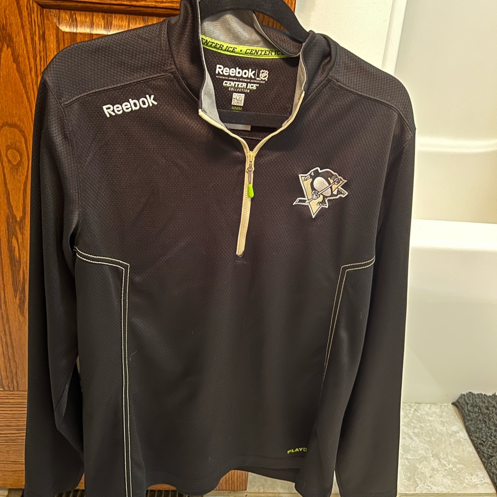 Reebok Pittsburgh Penguins Quarter-zip Sweatshirt